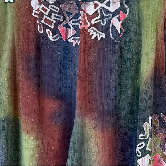 Multicolor Wide Leg Pants - Picture 4 of 16